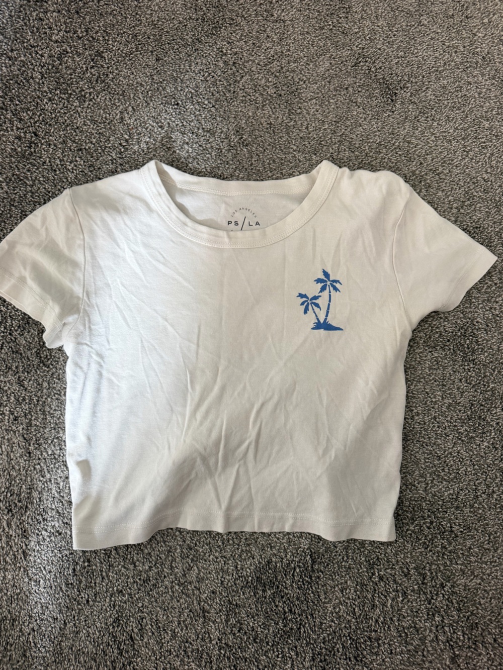 Pacsun Palm-Print Crew cropped T-Shirt